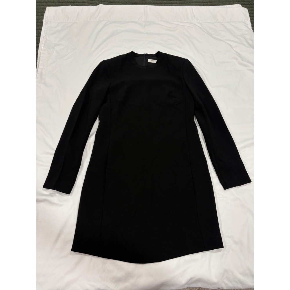 Babaton Aritzia Little Black Dress LBD Long Sleeve Shoulder Pads Size 2 Zip Back
